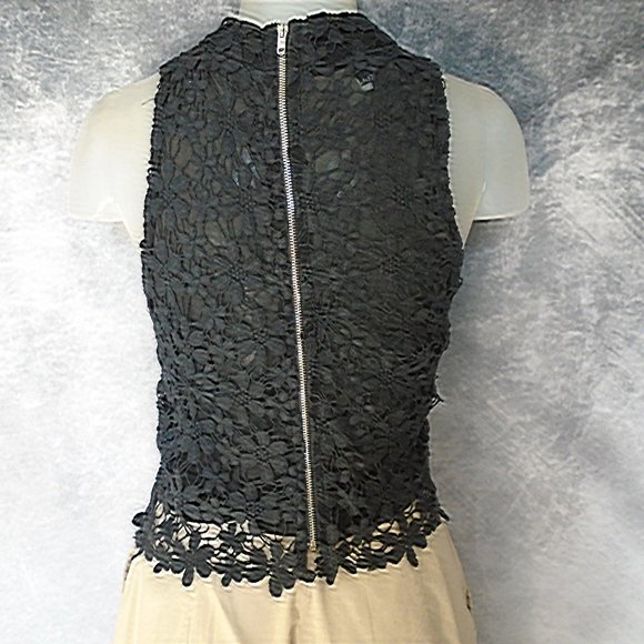 Sexy Angel Biba Black Eyelet Lace Halter Look Top - Size 10 - Picture 5 of 10